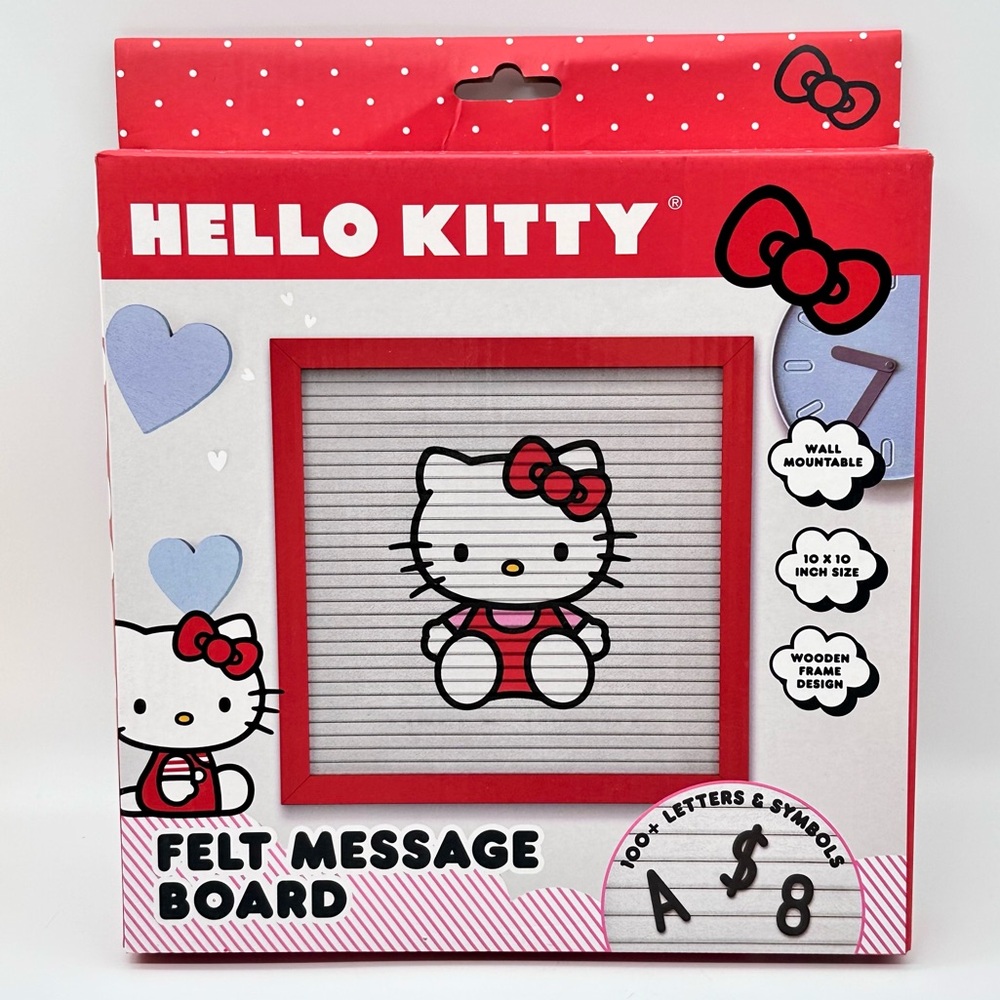 Sanrio Hello Kitty Wood Frame Felt Message Board